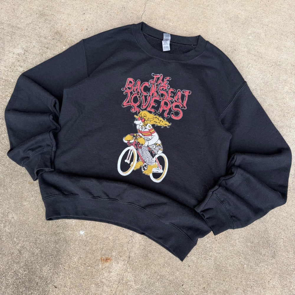 The Backseat Lovers | Tour Crewneck Sweatshirt Indie Rock Black Small Streetwear